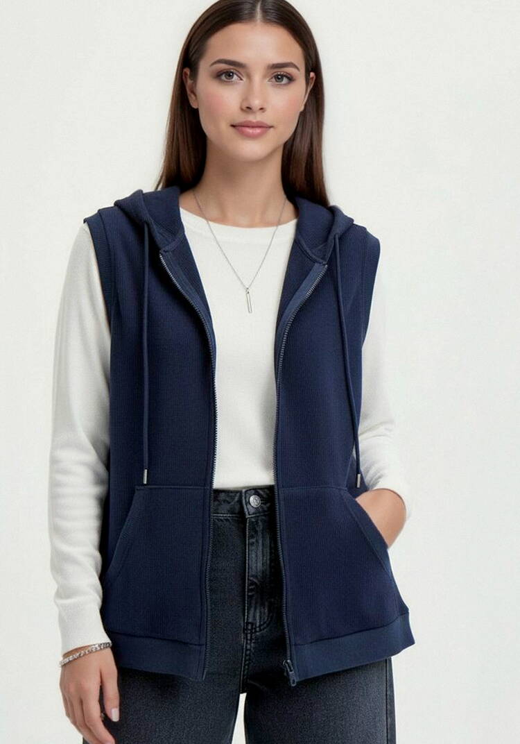 Жилет из микровельвета с начёсом шир.  750, рис. 10