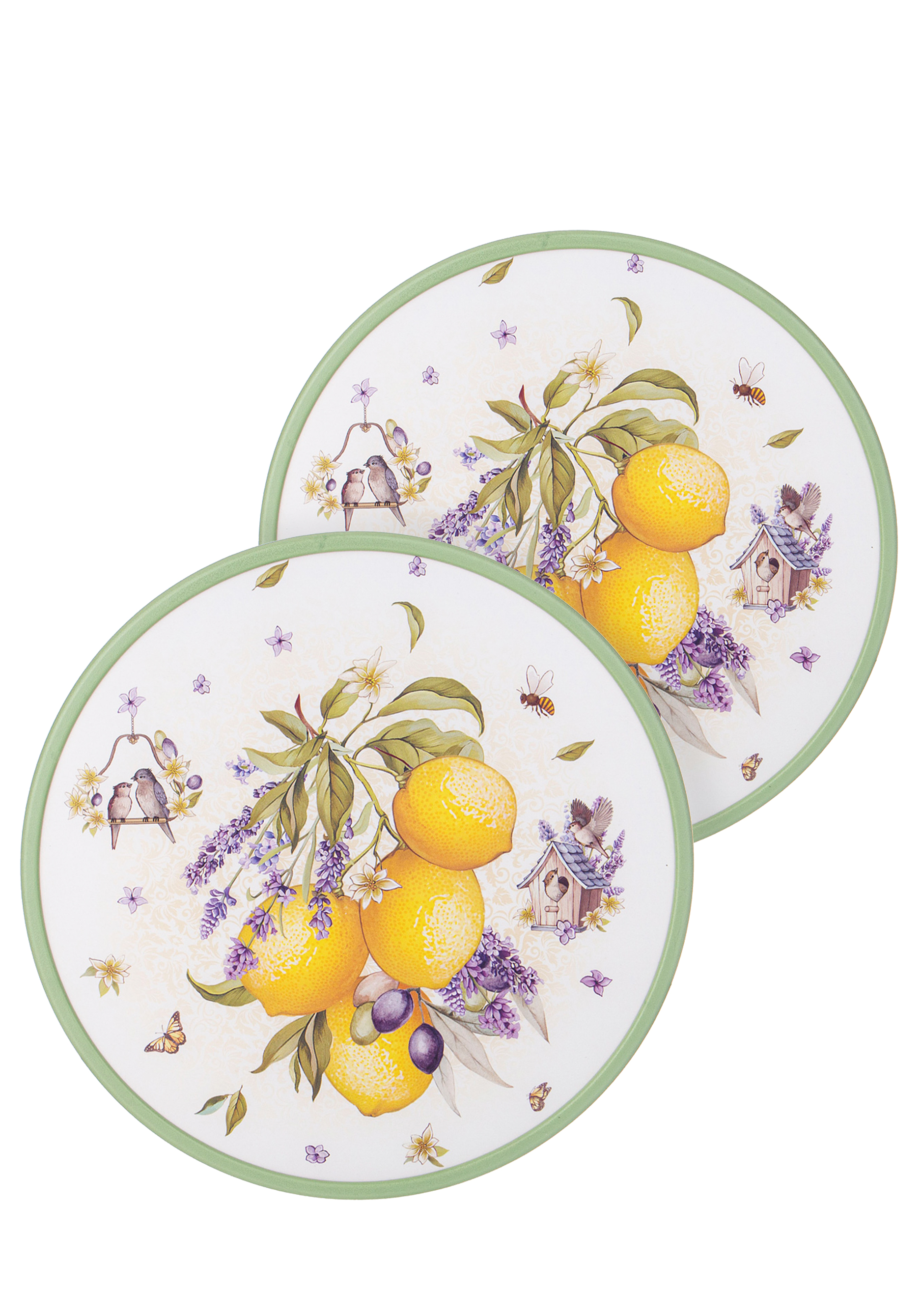 

Набор круглых разделочных досок, 2 шт., Зеленый