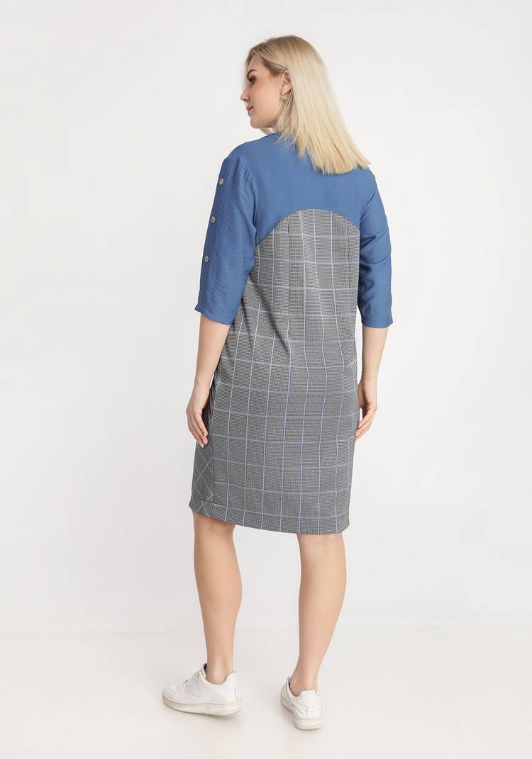 Платье комбинированное с декором шир.  750, рис. 6