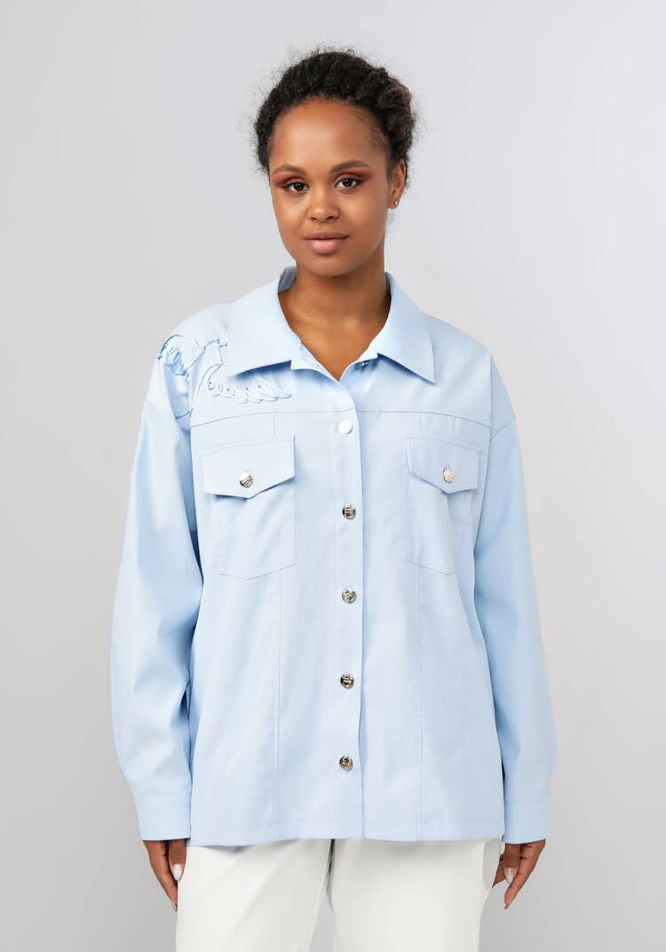 Жакет с вышивкой на кармане шир.  750, рис. 4