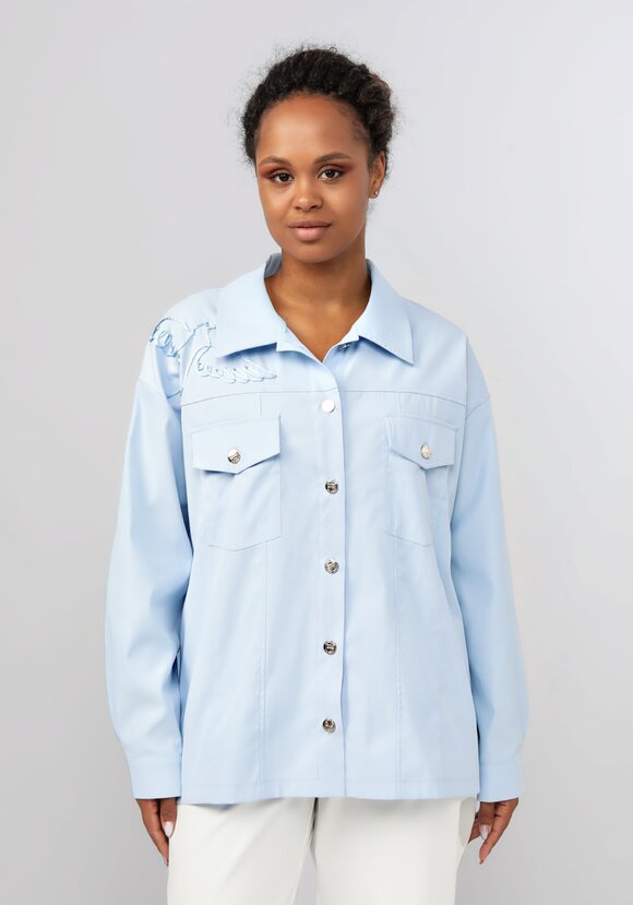 Жакет с вышивкой на кармане шир.  580, рис. 4