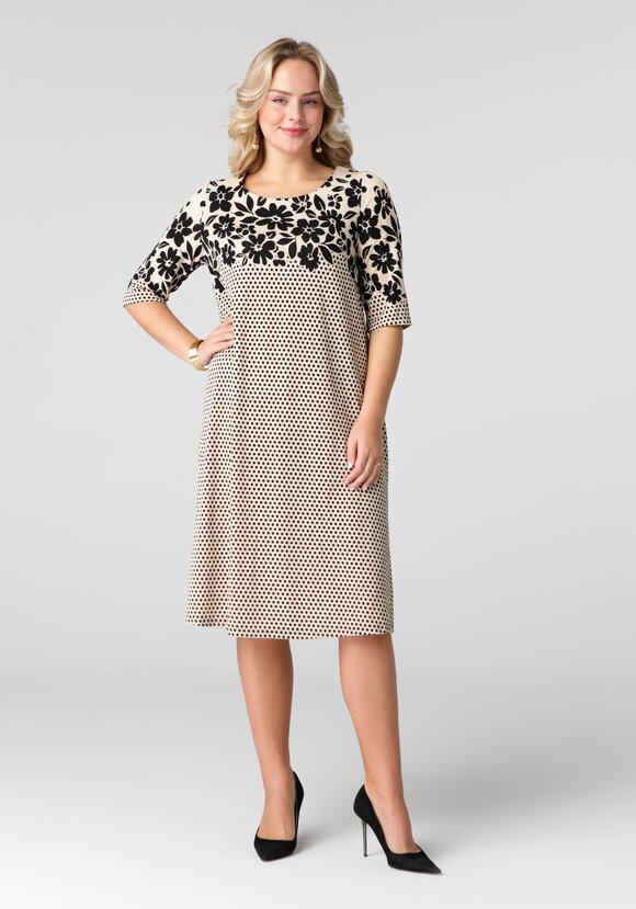 Платье Горох с принтом шир.  580, рис. 12