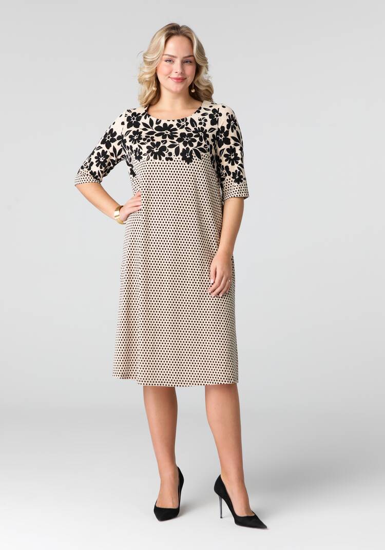 Платье Горох с принтом шир.  750, рис. 12