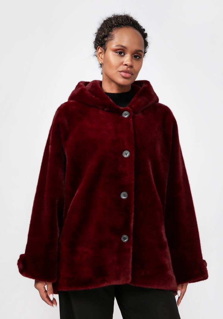 Полупальто из экомеха Моника шир.  750, рис. 25