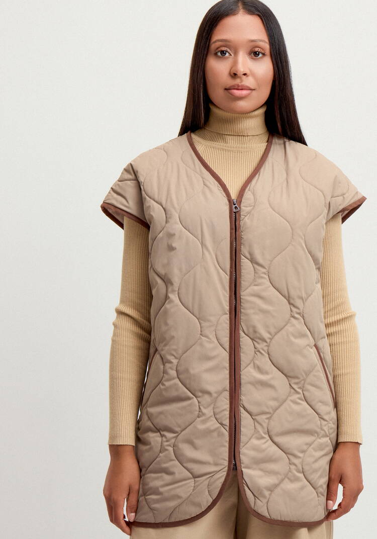 Жилет удлиненный на молнии шир.  750, рис. 4