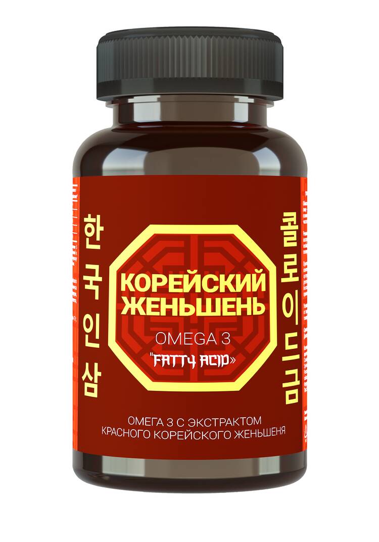 Омега-3 с красным корейским женьшенем шир.  750, рис. 1