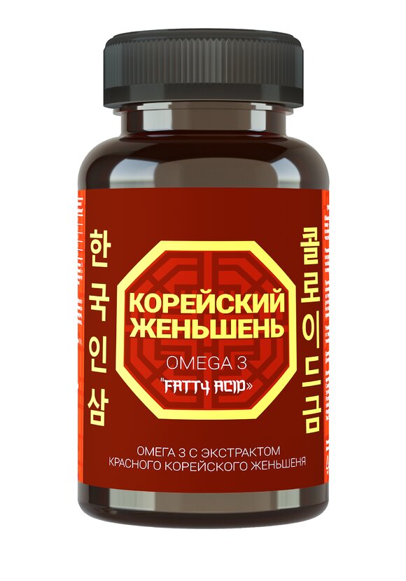 Омега-3 с красным корейским женьшенем шир.  580, рис. 1