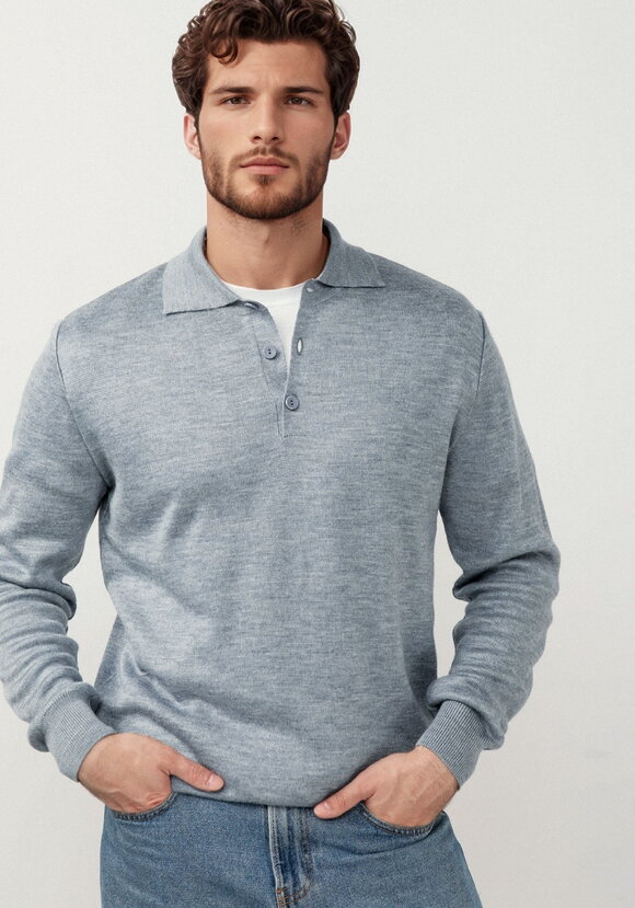 Джемпер-поло на пуговицах шир.  580, рис. 7