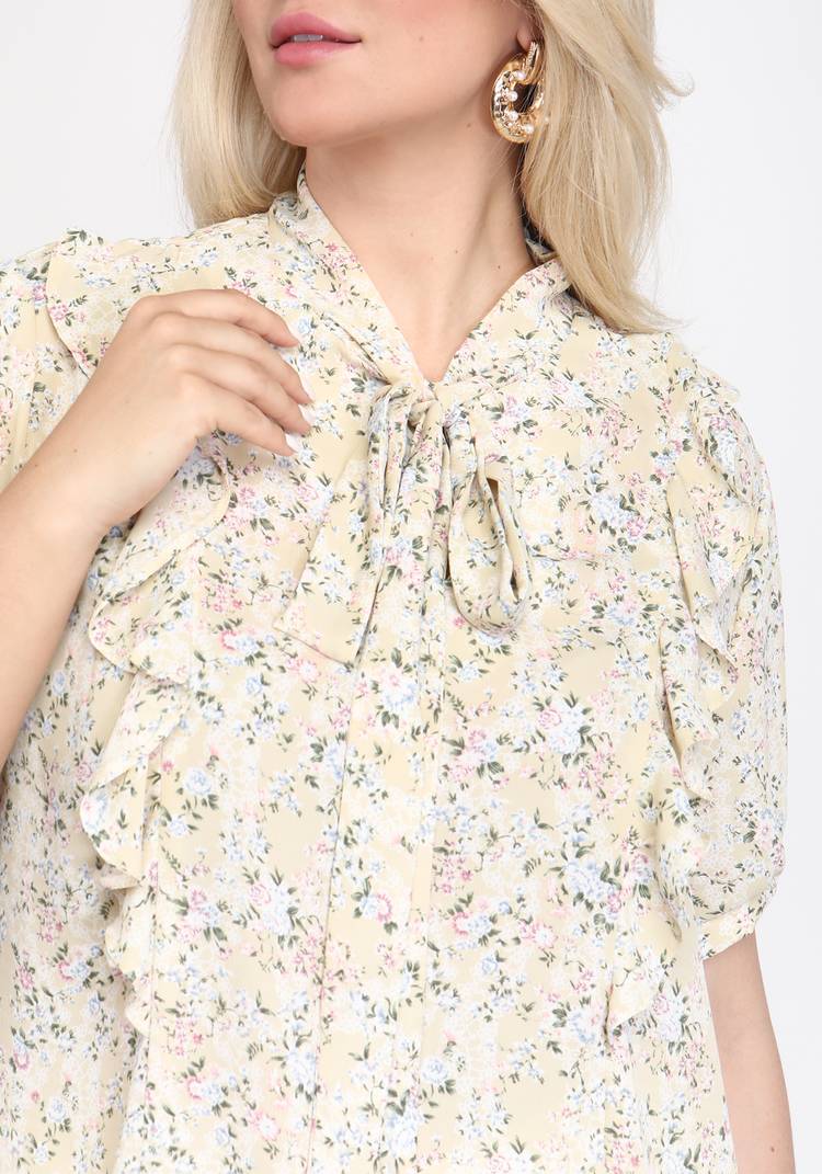 Блуза с рюшей по воротнику шир.  750, рис. 3