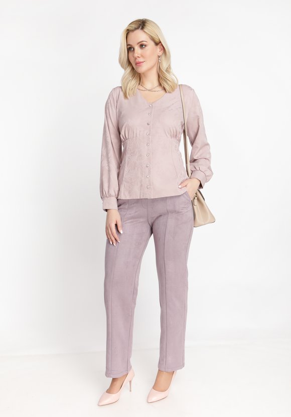 Блузка длинный рукав с утяжкой по талии шир.  580, рис. 1