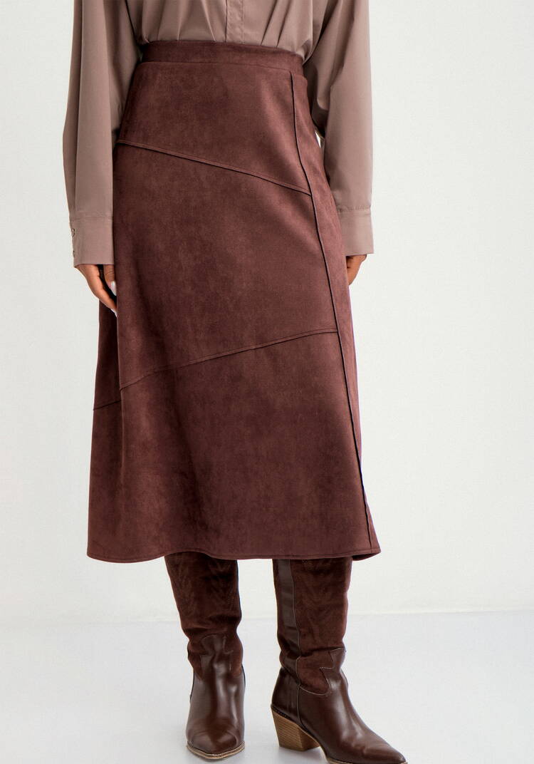 Юбка с конструктивными отстрочками шир.  750, рис. 12