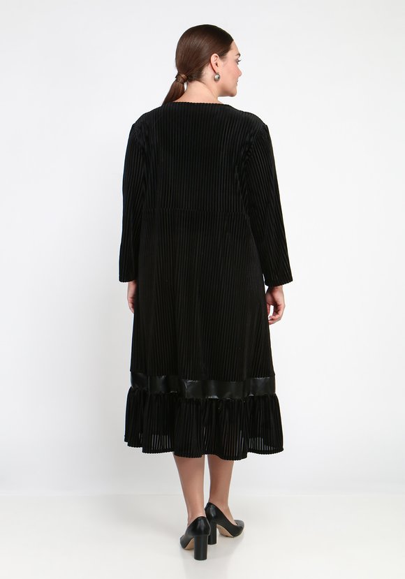 Платье с деталями из экокожи шир.  580, рис. 9