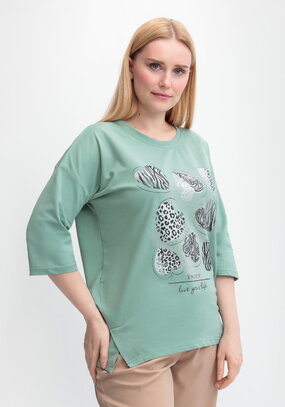 Блуза с принтом Сердца