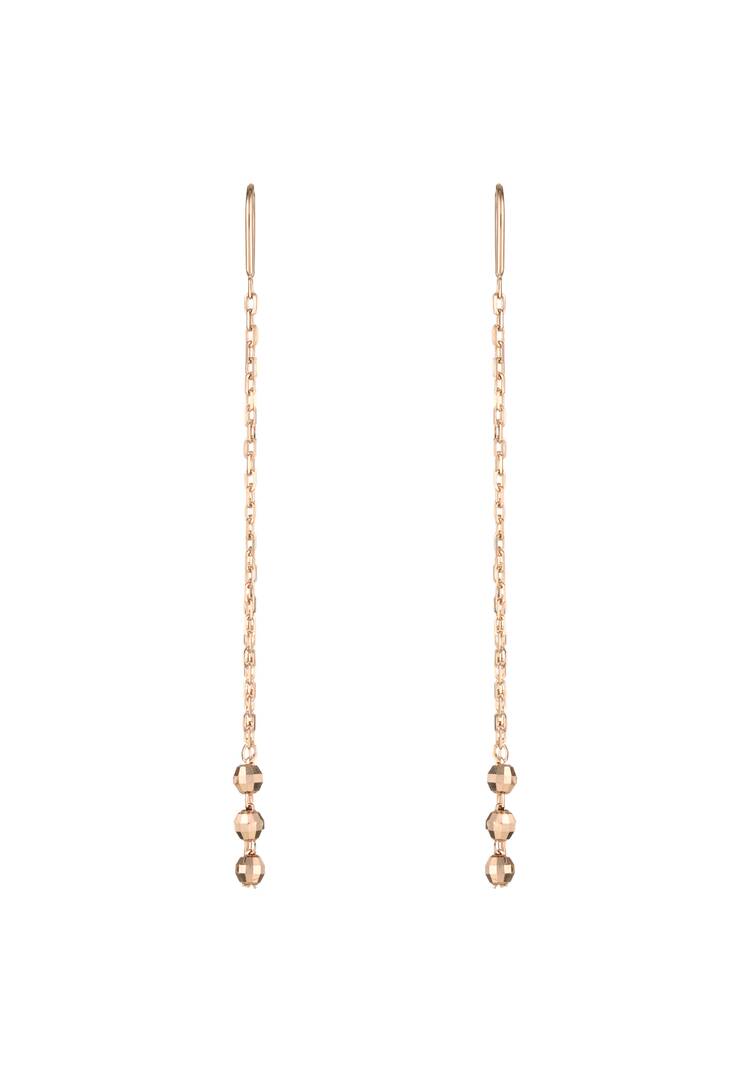 Серьги-продевки золотые Стильный акцент шир.  750, рис. 4