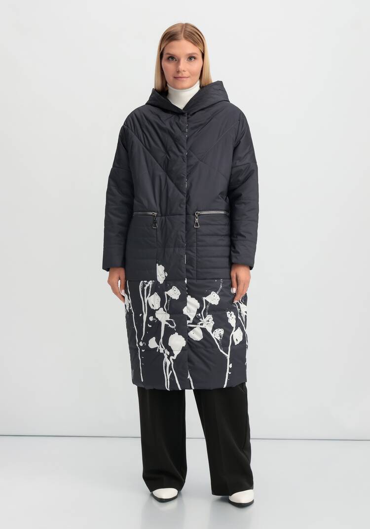 Куртка удлиненная до колен Марлен шир.  750, рис. 11