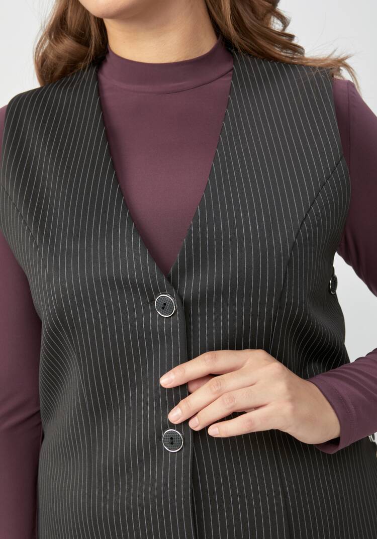 Жилет в полоску с разрезами шир.  750, рис. 13