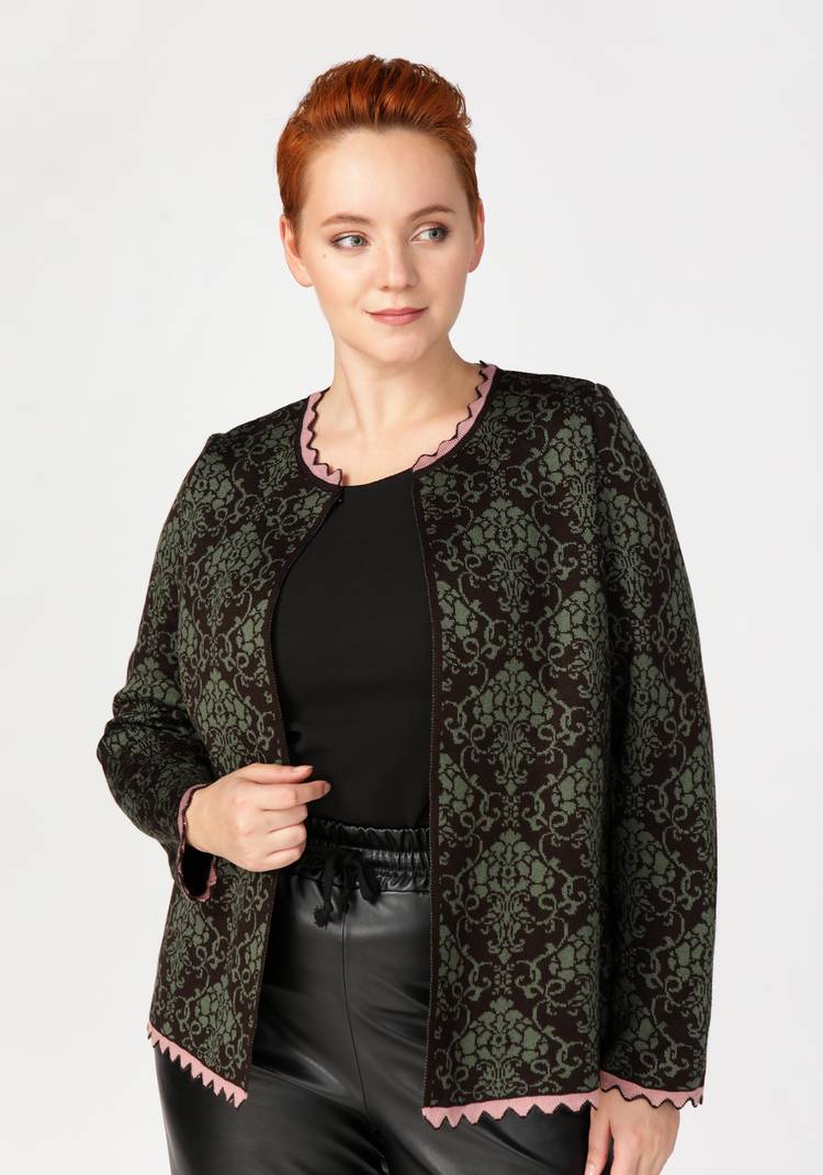 Жакет с жаккардовым рисунком шир.  750, рис. 5