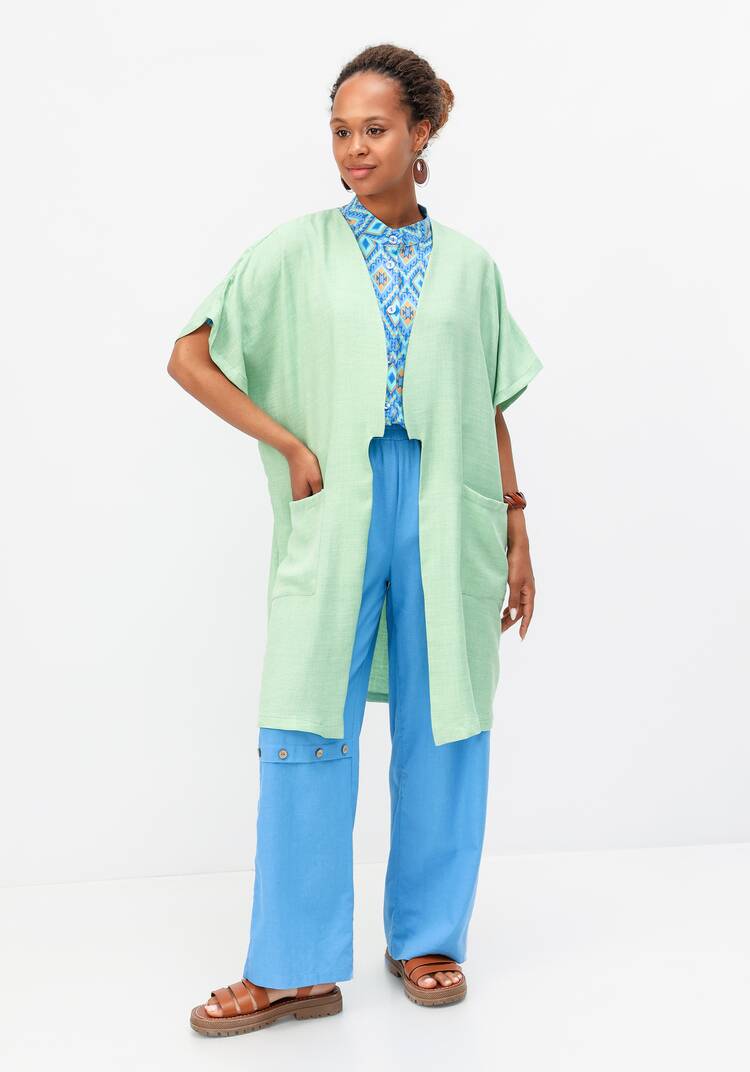 Кардиган-накидка оверсайз со спущенным плечом шир.  750, рис. 25