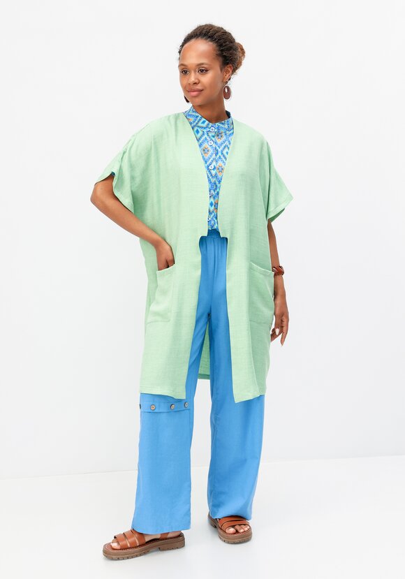 Кардиган-накидка оверсайз со спущенным плечом шир.  580, рис. 25