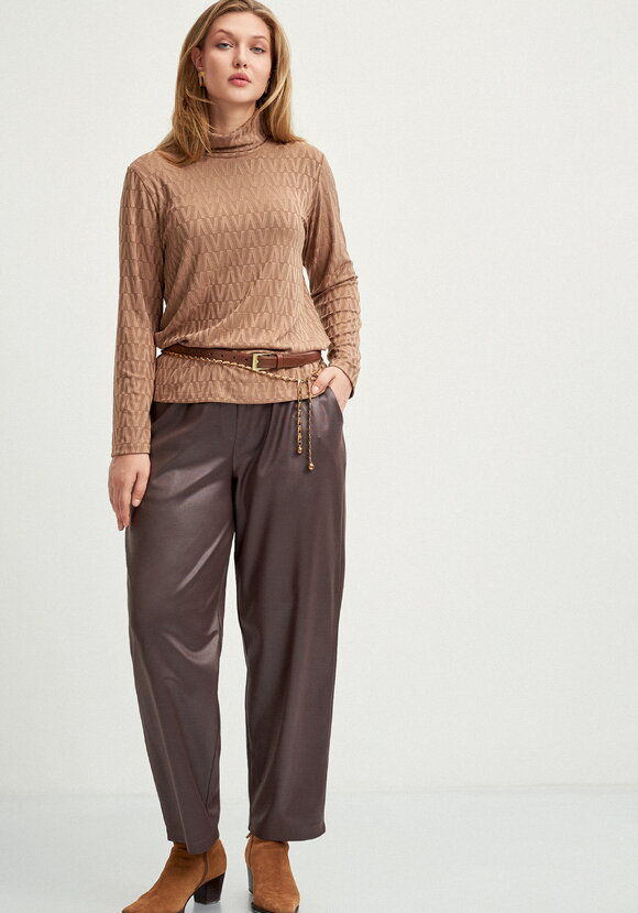 Водолазка с фактурным рисунком и воротом шир.  580, рис. 6