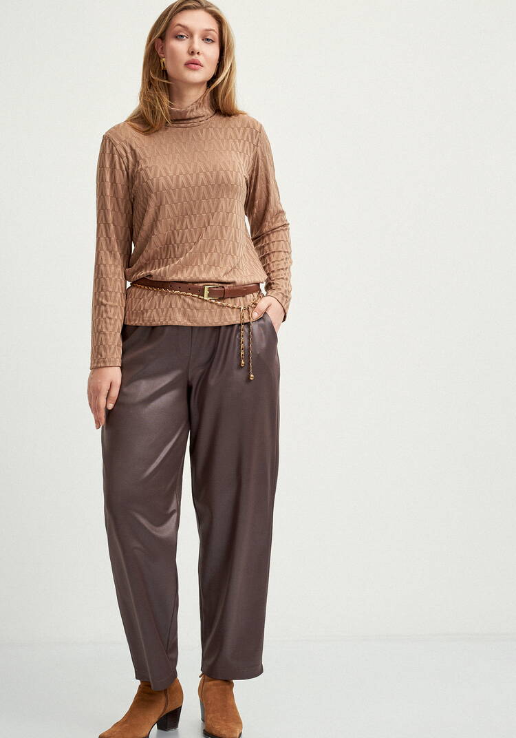 Водолазка с фактурным рисунком и воротом шир.  750, рис. 6