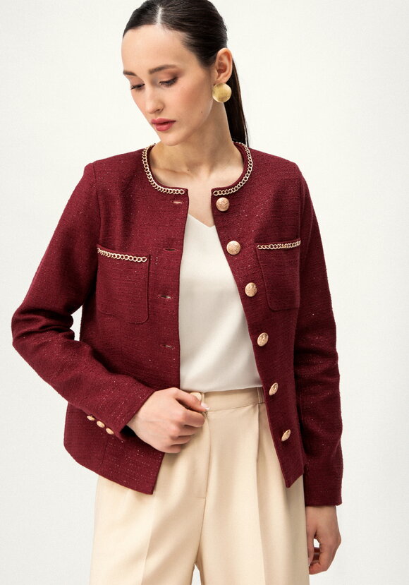 Пиджак из твида с декором шир.  580, рис. 8