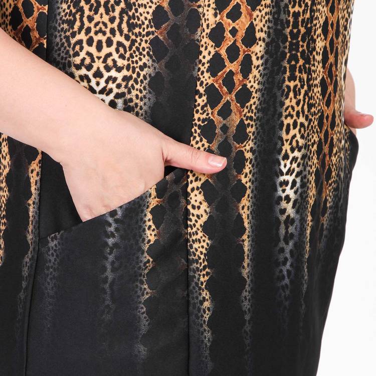 Туника с карманами и ярким принтом шир.  750, рис. 14