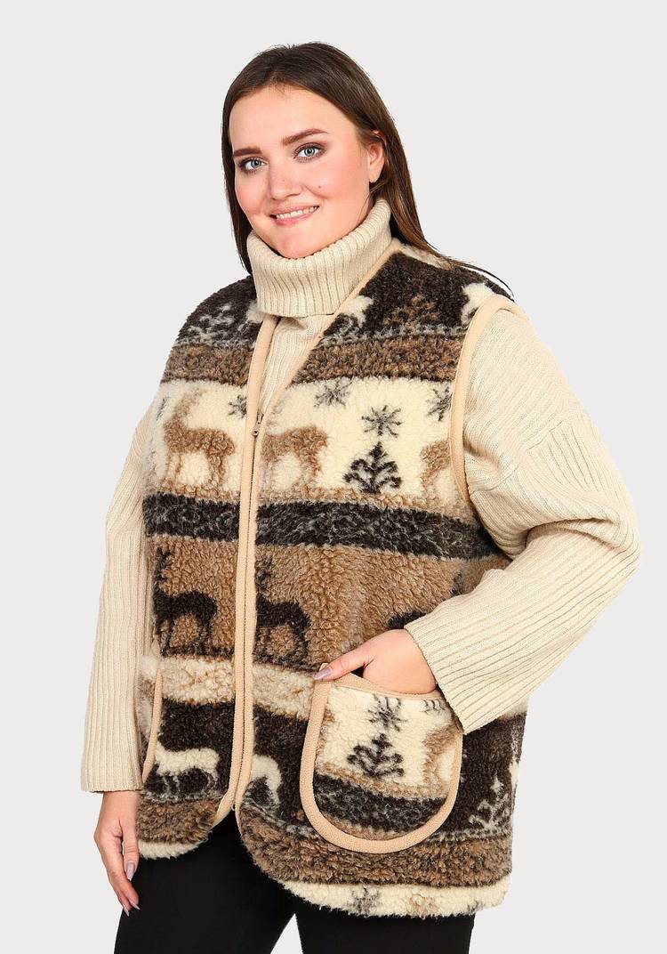 Меховой жилет из верблюжьей шерсти шир.  750, рис. 9