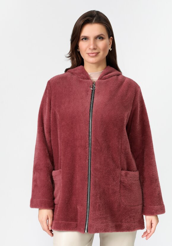 Толстовка плюшевая на молнии с капюшоном шир.  580, рис. 4