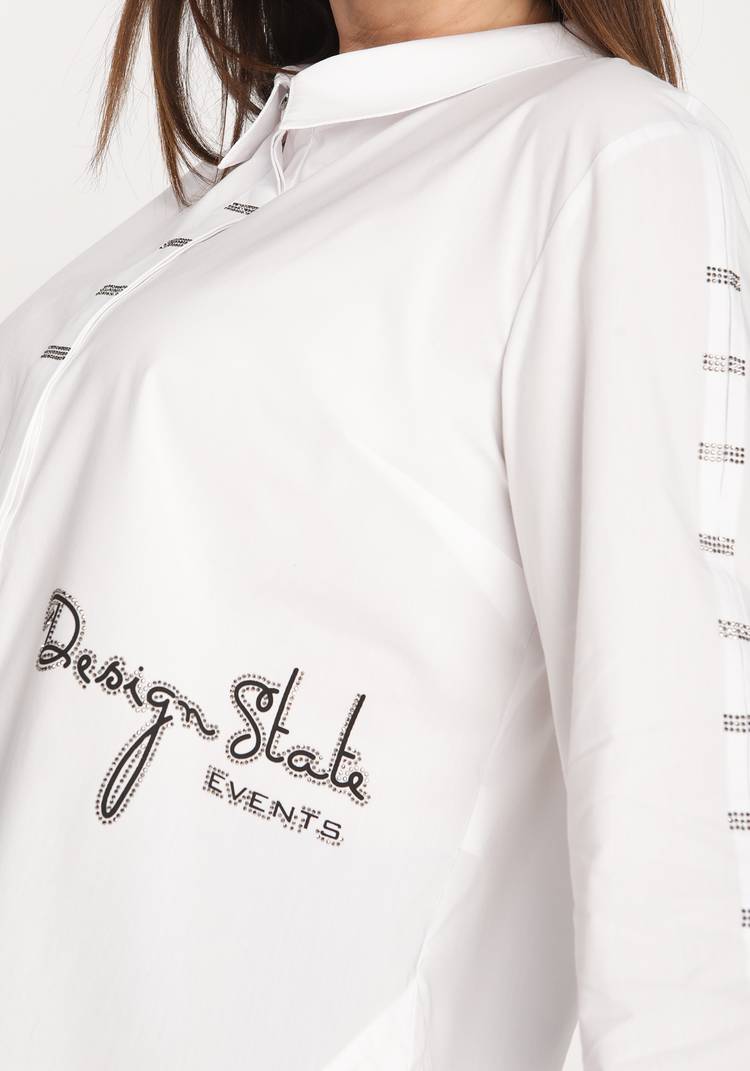 Рубашка с принтом и стразами шир.  750, рис. 4