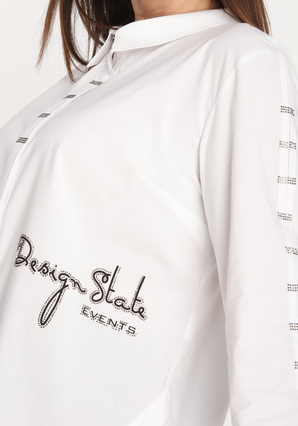 Рубашка с принтом и стразами шир.  580, рис. 4