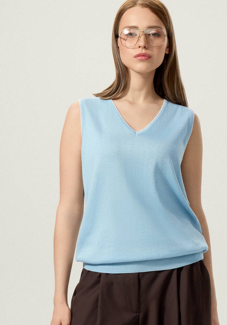 Топ с декором из метанити шир.  750, рис. 46