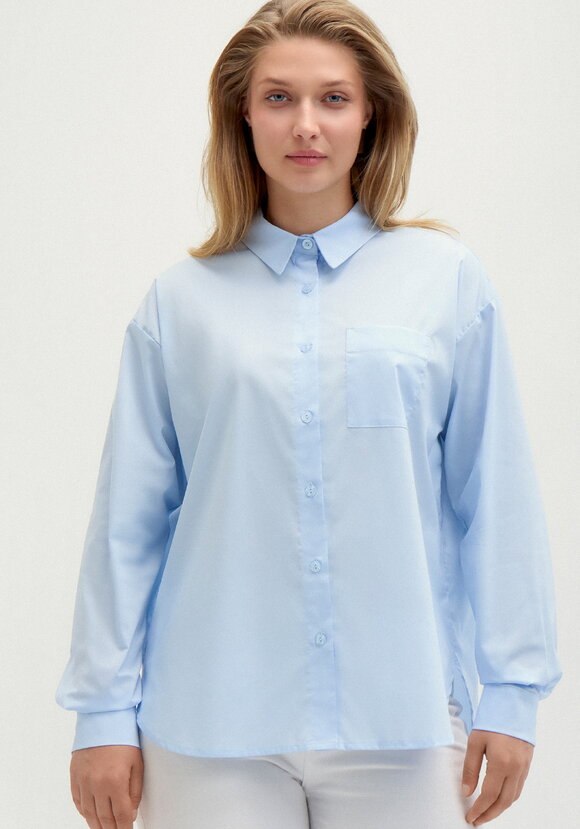 Рубашка оверсайз со спущенным плечом шир.  580, рис. 13