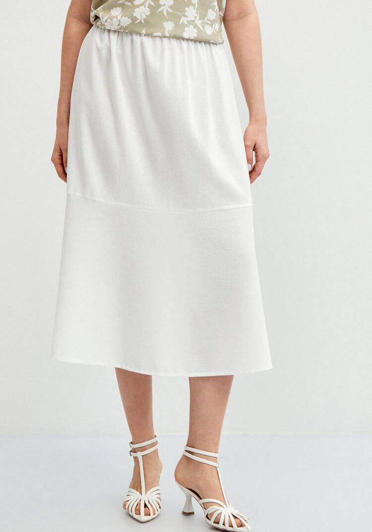 Юбка-годе изо льна шир.  750, рис. 10