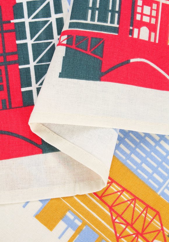 Комплект льняных полотенец  с принтом шир.  580, рис. 10