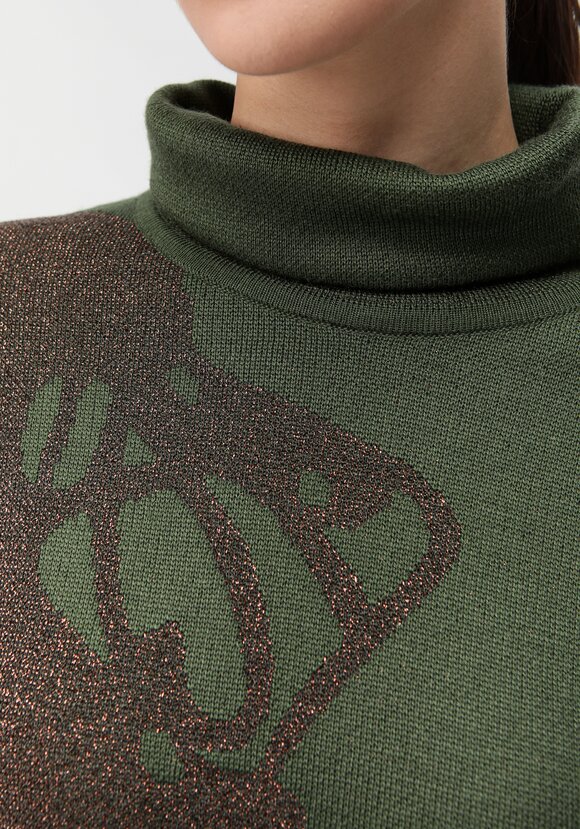 Туника женская с абстракцией и высоким горлом шир.  580, рис. 35