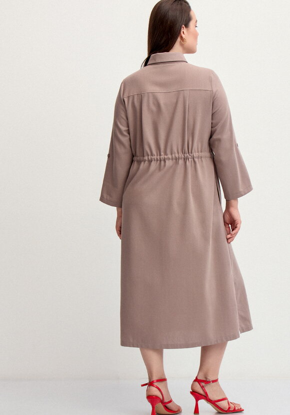 Платье-рубашка изо льна шир.  580, рис. 11