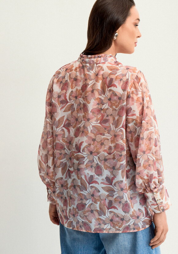 Блуза легкая с цветочным принтом шир.  580, рис. 9