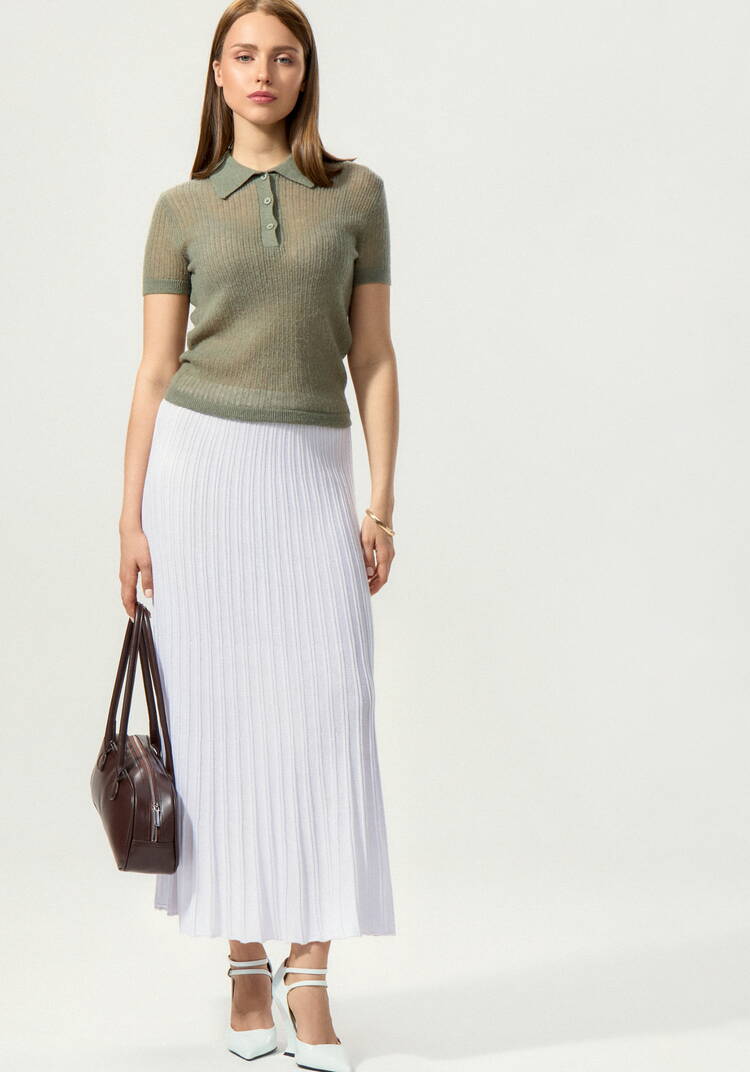 Юбка плиссе длины миди шир.  750, рис. 16