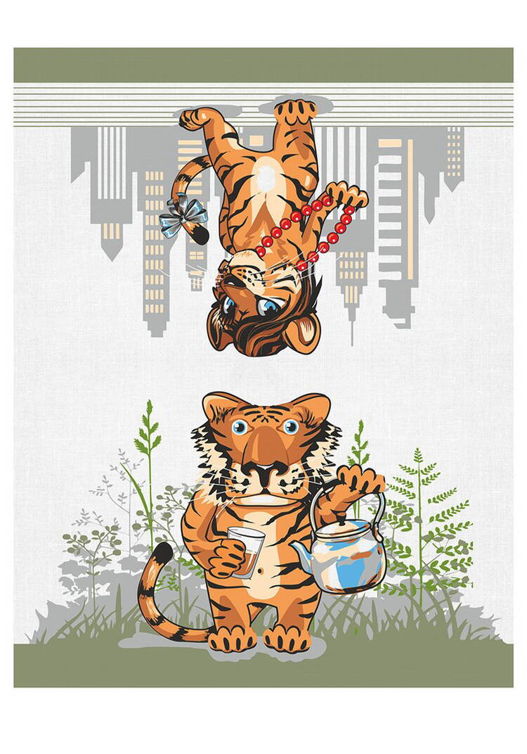 Полотенце кухонное Тигр шир.  750, рис. 6