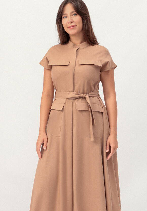 Платье-сафари А-силуэта шир.  580, рис. 10