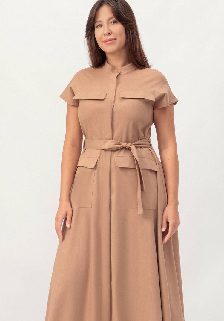 Платье-сафари А-силуэта шир.  750, рис. 10