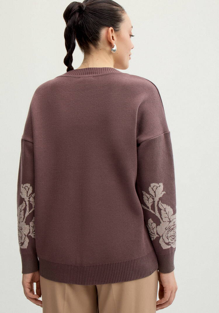 Джемпер с флористическим мотивом шир.  750, рис. 9