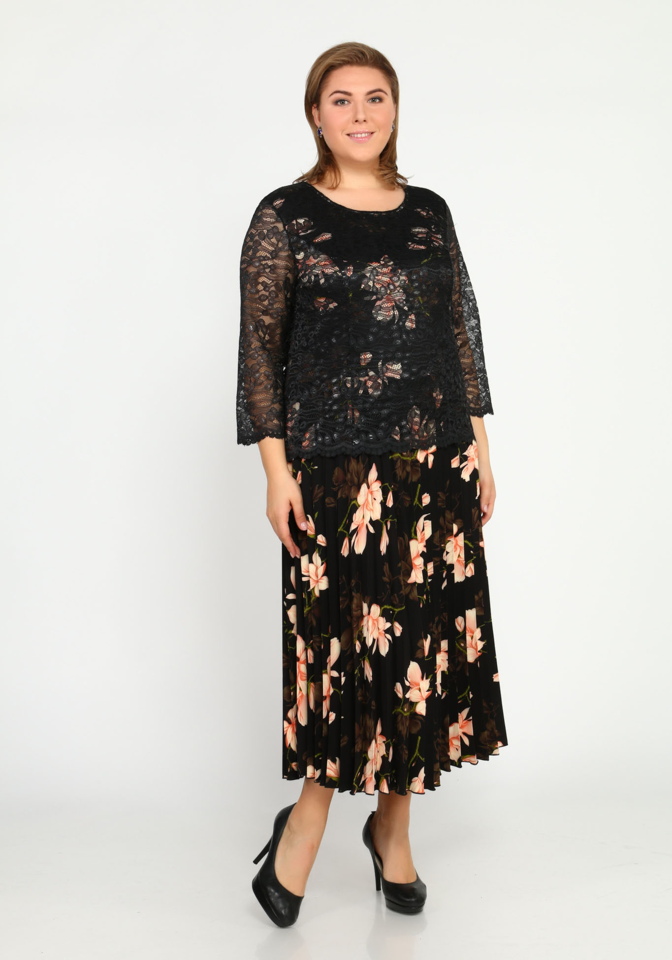 Платье длиной макси с ярким цветочным принтом Bel Fiore, размер 50 - фото 6