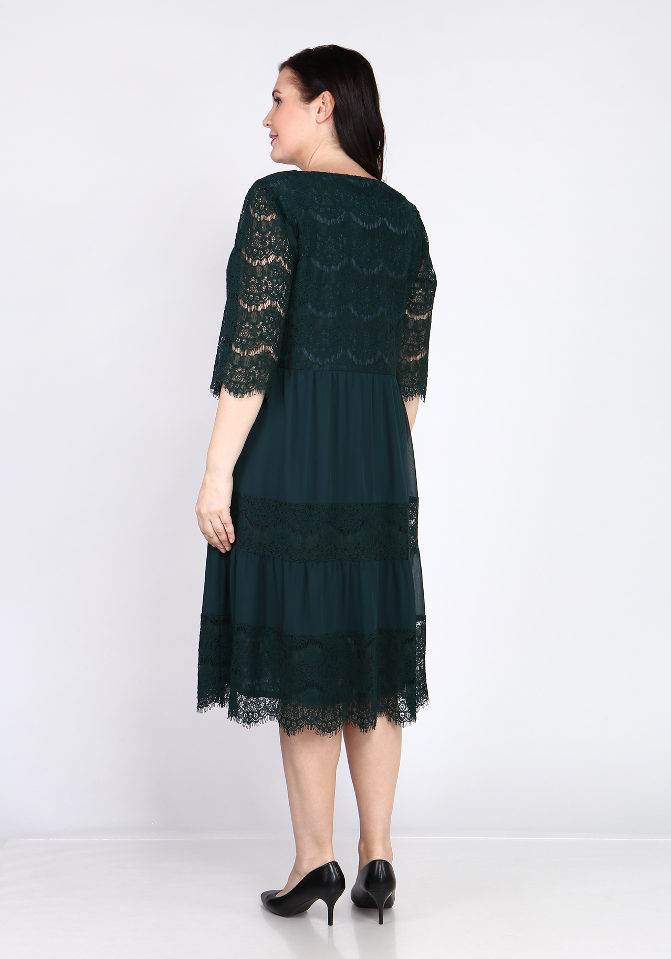 Платье ажурное "Лиана" Bel Fiore, размер 50, цвет бордовый - фото 3
