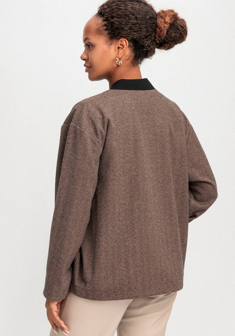 Бомбер на молнии с карманами шир.  750, рис. 14