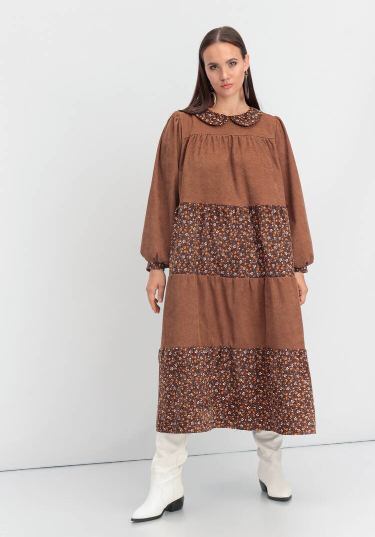 Платье из микровельвета ярусное шир.  750, рис. 26