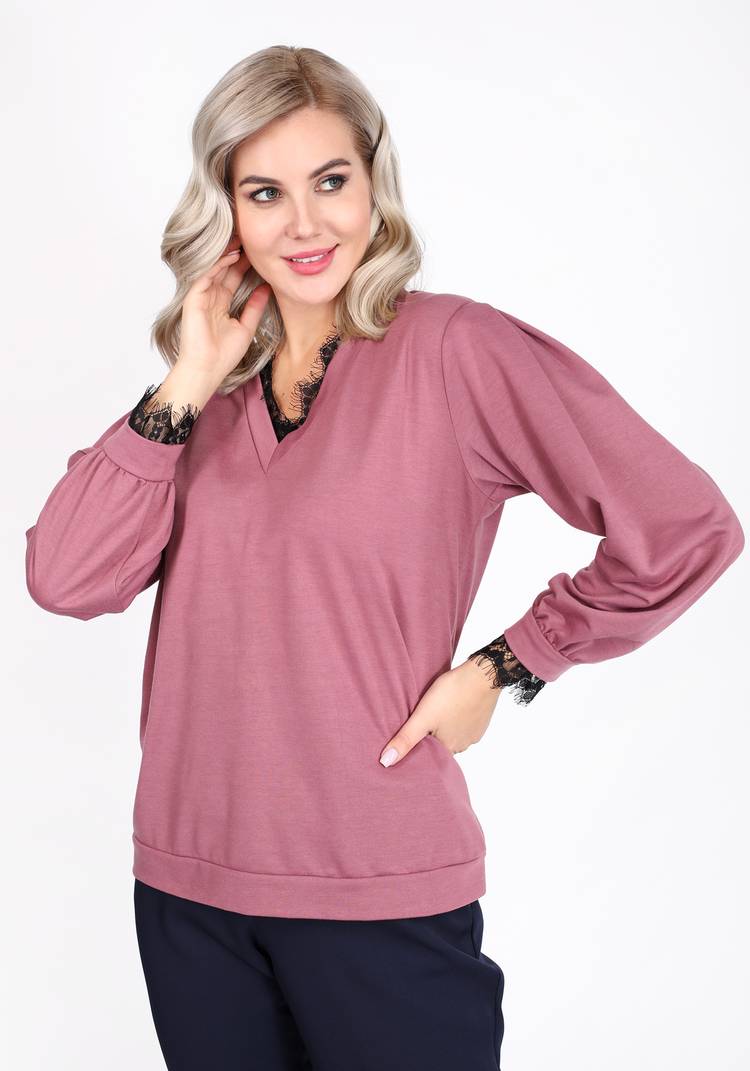 Джемпер с отделкой из кружева шир.  750, рис. 8