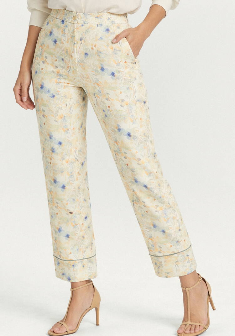 Брюки 7/8 изо льна с принтом шир.  750, рис. 6