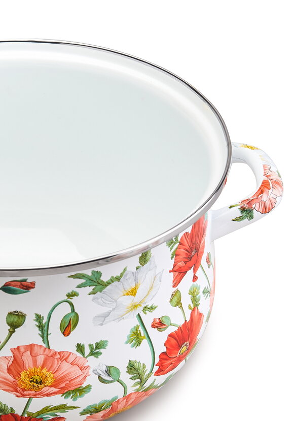 Кастрюля эмалированная с крышкой Маки шир.  580, рис. 12